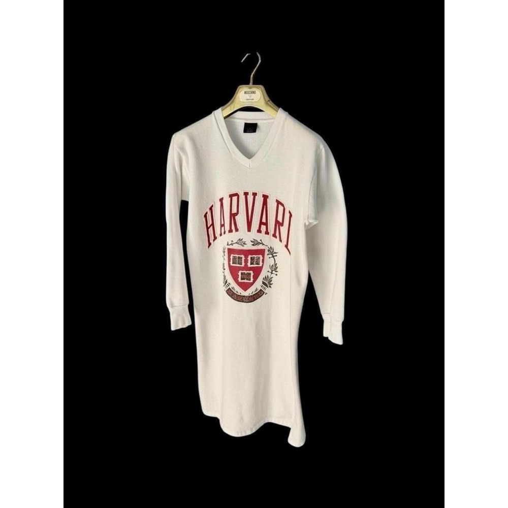 Women's Harvard Vintage French Terry Sweatshirt Dress Sz Small/Med Distressed‎